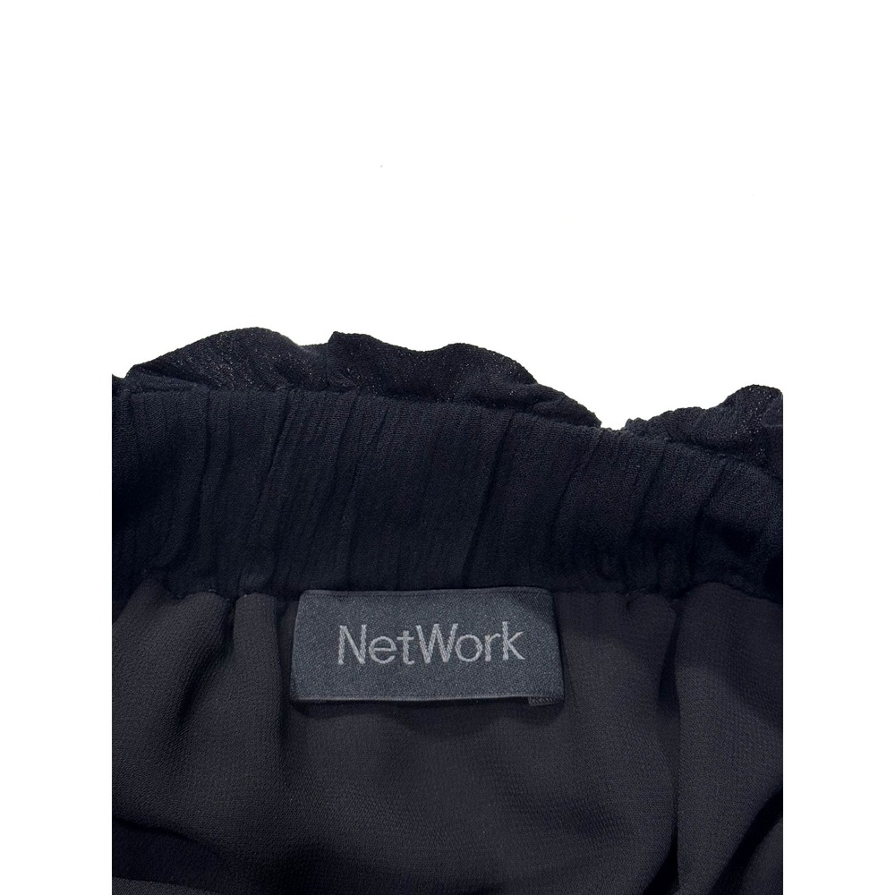 Network Black Tiered Skirt Sz 36 US 6 100% Viscose Boho Flowy Whimsigoth Grunge - Picture 14 of 14